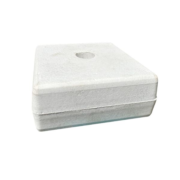 Поплавок для рибальських сіток №19 - Квадратний (115х115 мм) - Висота 50 мм - Отвір Ø22 мм - Білий - 1 шт.