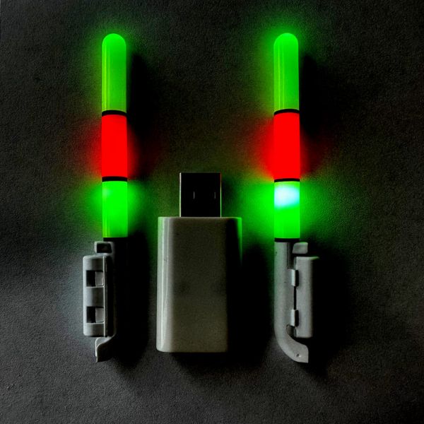 Сигнализатор поклевки для фидера - Световой - 9,5 см - Питание 2 батарейки + USB зарядка - 2 шт/уп