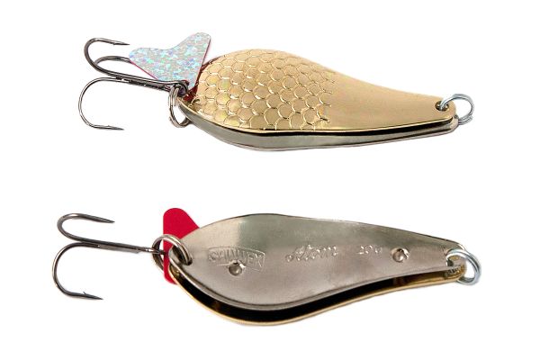 Блешня Spinnex Atom - Акустична, що коливається - 20 г - З лускою - Золото/Срібло