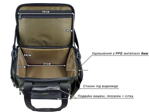 Сумка для риболовлі Discovery Bag (40x30x25 см) - ПрофМонтаж