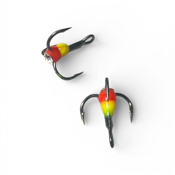 Трійник із краплею Anvi - Колір 3 Жовто-Червоний - Камінь білий