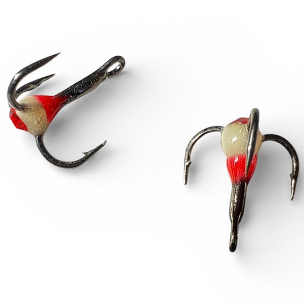 Трійник з краплею Anvi - Колір 6 Червоно-Білий - Камінь червоний