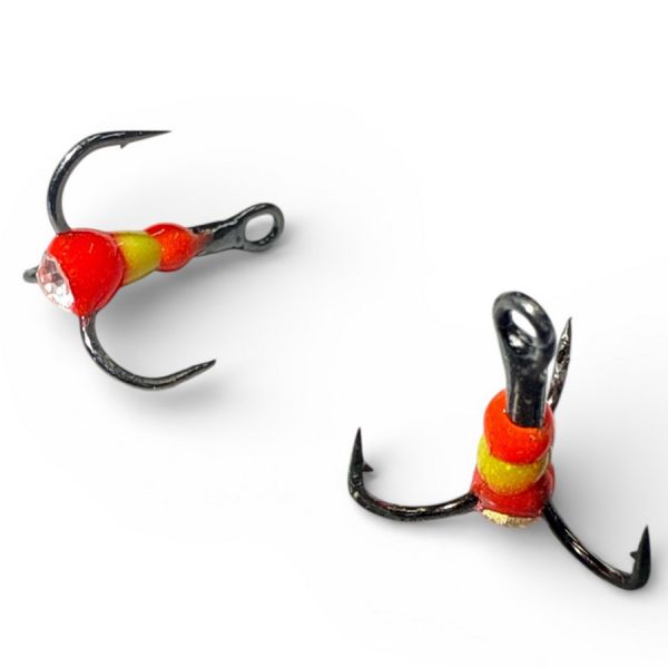 Трійник з краплею Anvi - Колір 8 Червоно-жовто-Червоний - Камінь білий