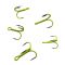 Трійник Fishing ROI Treble Hook T-4 UV Chartreuse BC - Корея - 5 шт/уп