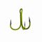 Трійник Fishing ROI Treble Hook T-4 UV Chartreuse BC - Корея - 5 шт/уп