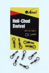 Вертлюг швидкознімний Anvi для вертольота та чод-рига Heli-Chod Swivel - Розмір 4 - 10 шт/уп