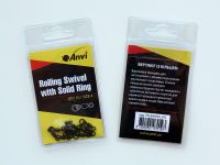 Вертлюг з кільцем Anvi Rolling Swivel with Solid Ring - Розмір 4 - Чорний матовий - 10 шт/уп