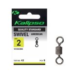Вертлюг Kalipso Swivel American-1010 02BN - №2 - Чорний нікель - 43 кг - 8 шт/уп