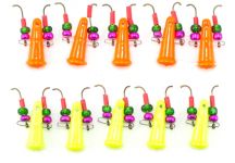 Яйце для зимової риболовлі FRY - 25 мм - Неон - 20 штук