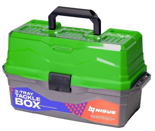 Ящик для снастей - Nisus Tackle Box - 3 полки - Зелений