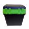 Ящик для зимової риболовлі - 18 л - 35x39x18 см - Чорно-синьо-салатовий