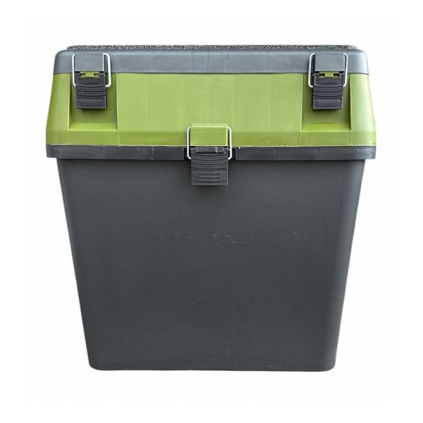 Ящик для зимової риболовлі - 18 л - 35x39x18 см - Чорно-оливковий - Україна