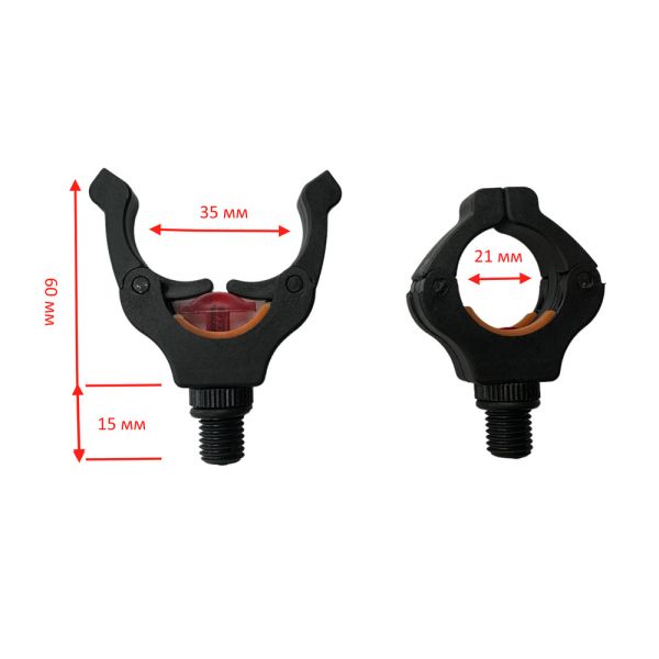 Задній тримач HIRISI для вудлищ - На магніті - AC140 - Чорний