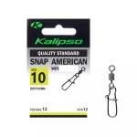 Застібка з вертлюгом Kalipso Snap American with swivel 2011 - 10BN - №10 - Чорний нікель - 12 кг - Сталь - 12 шт/уп