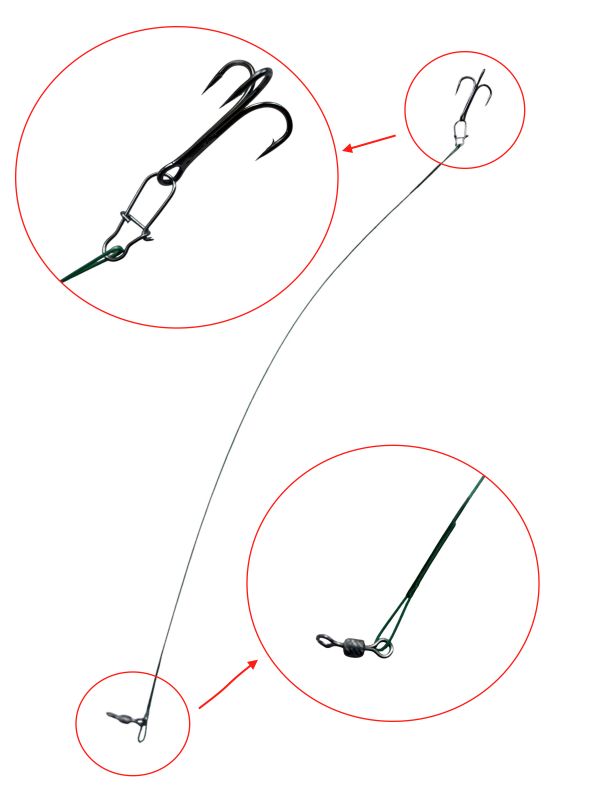 Жерлиця оснащена - H 67 см - Підставка Ø19 см - Трійник №6 - ПрофМонтаж - Пластик