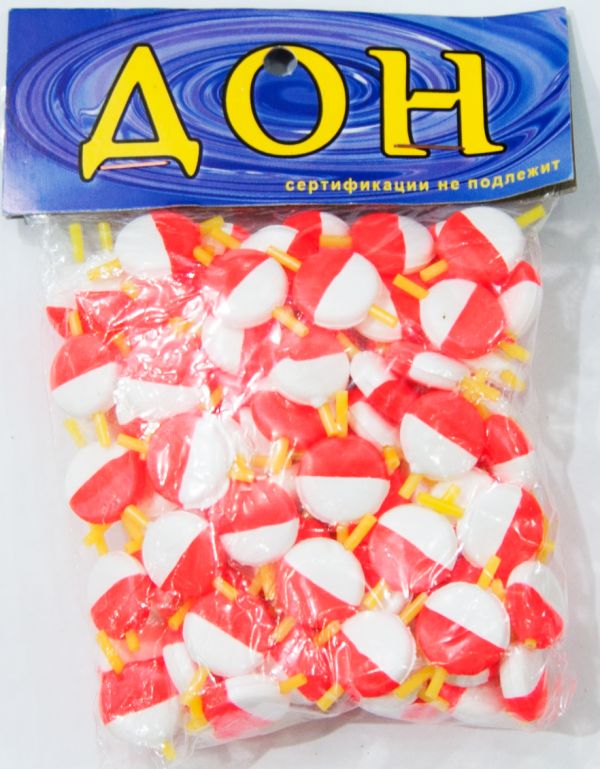 Поплавець для зимової риболовлі Дон - Пігулка велика - Ø17 мм - Товщина 5 мм - Вага 0,4 г - 1 шт.