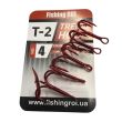 Трійник Fishing ROI Treble Hook T-2 RED - Корея - 5 шт/уп