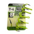 Трійник Fishing ROI Treble Hook T-4 UV Chartreuse BC - Корея - 5 шт/уп