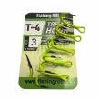 Трійник Fishing ROI Treble Hook T-4 UV Chartreuse BC - Корея - 5 шт/уп