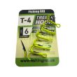 Трійник Fishing ROI Treble Hook T-4 UV Chartreuse BC - Корея - 5 шт/уп