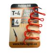 Трійник Fishing ROI Treble Hook T-4 UV Orange BC - Корея - 5 шт/уп